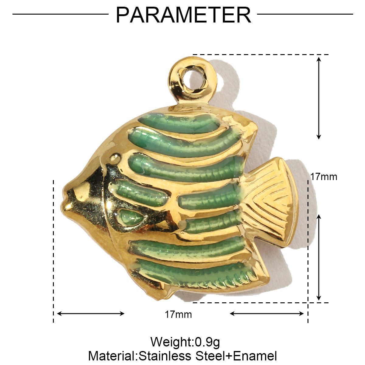 Enamel Puppy Kitten Giraffe Fish Stainless Steel Charms