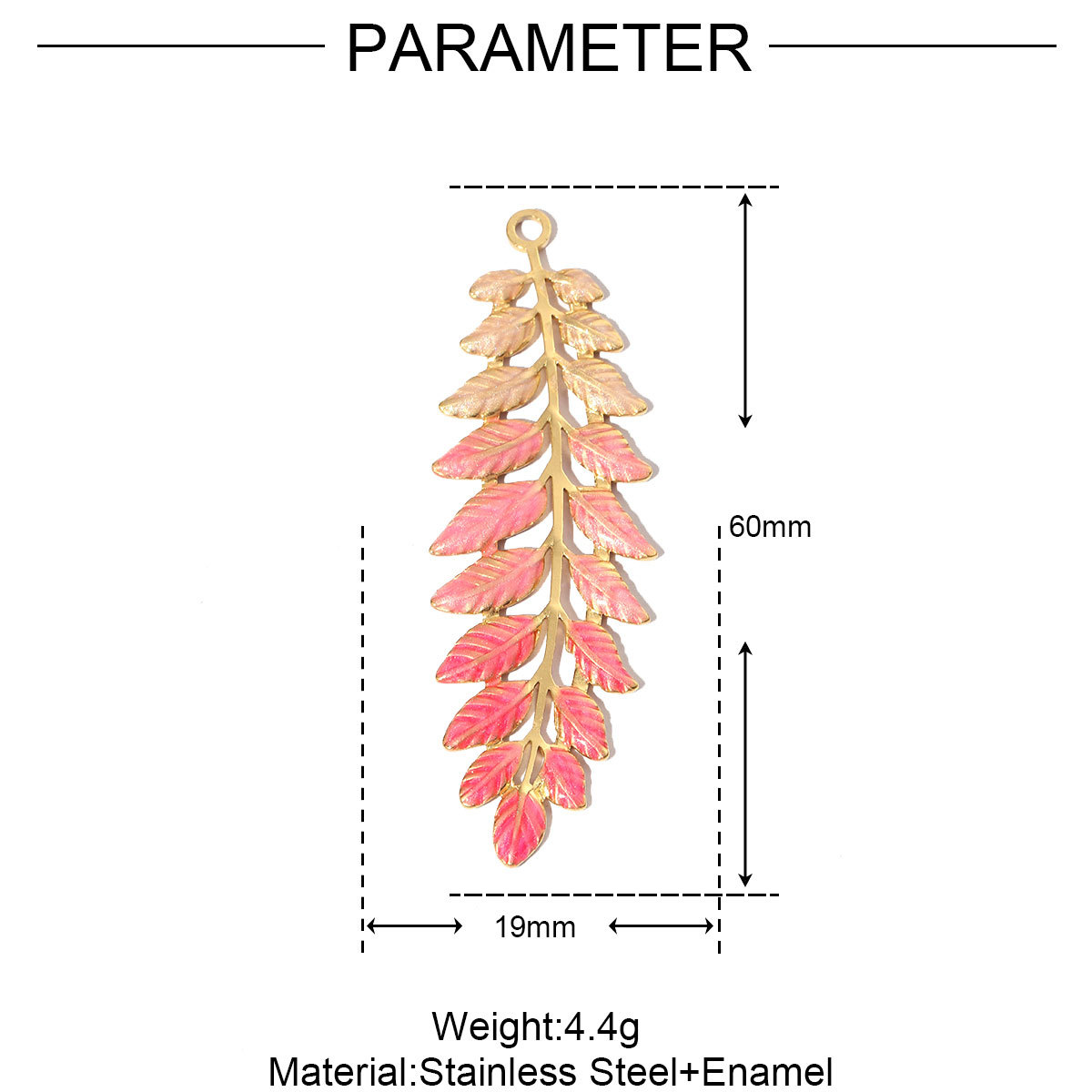 Enamel Flower Four-leaf Clover Stainless Steel Charms