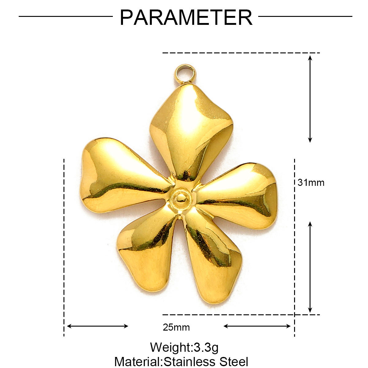 Ginkgo Leaf Daisy Sun Leaves Stainless Steel Charms