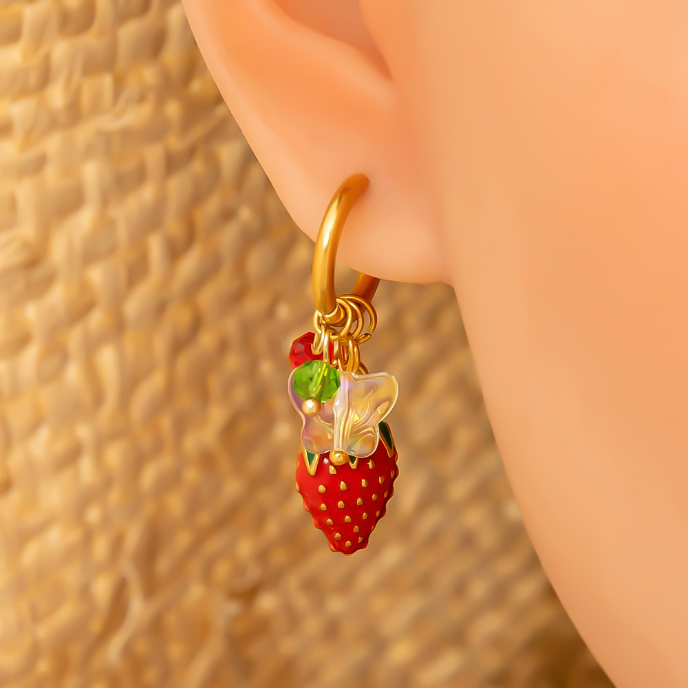 Marine Life Strawberry Earrings