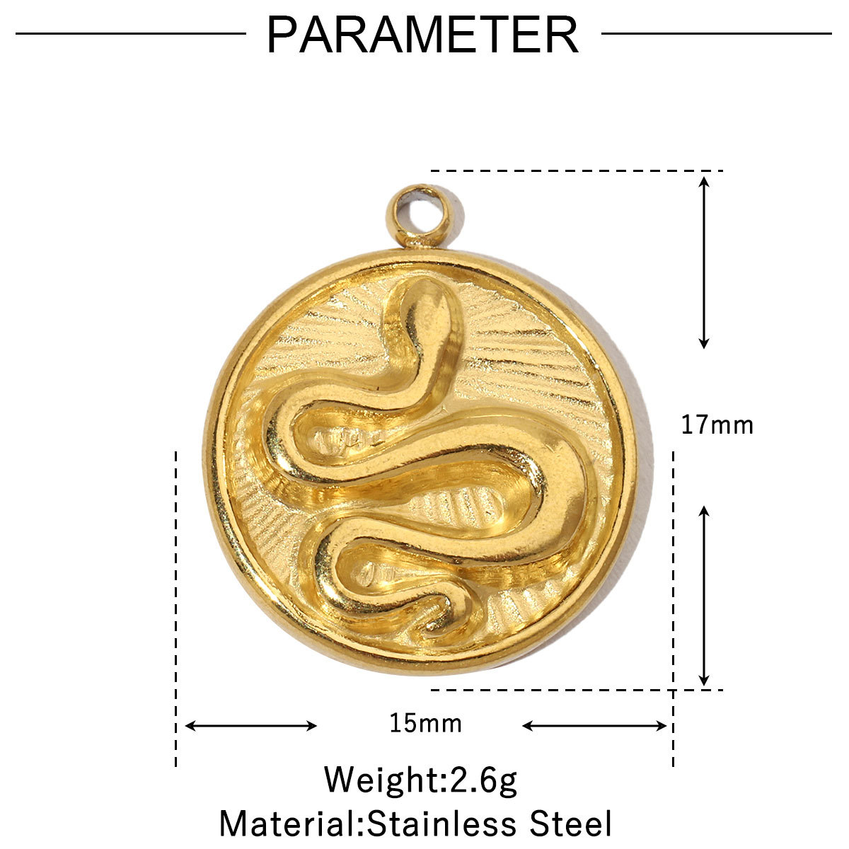 Coconut Snake Bee Crab Butterfly Stainless Steel Charms