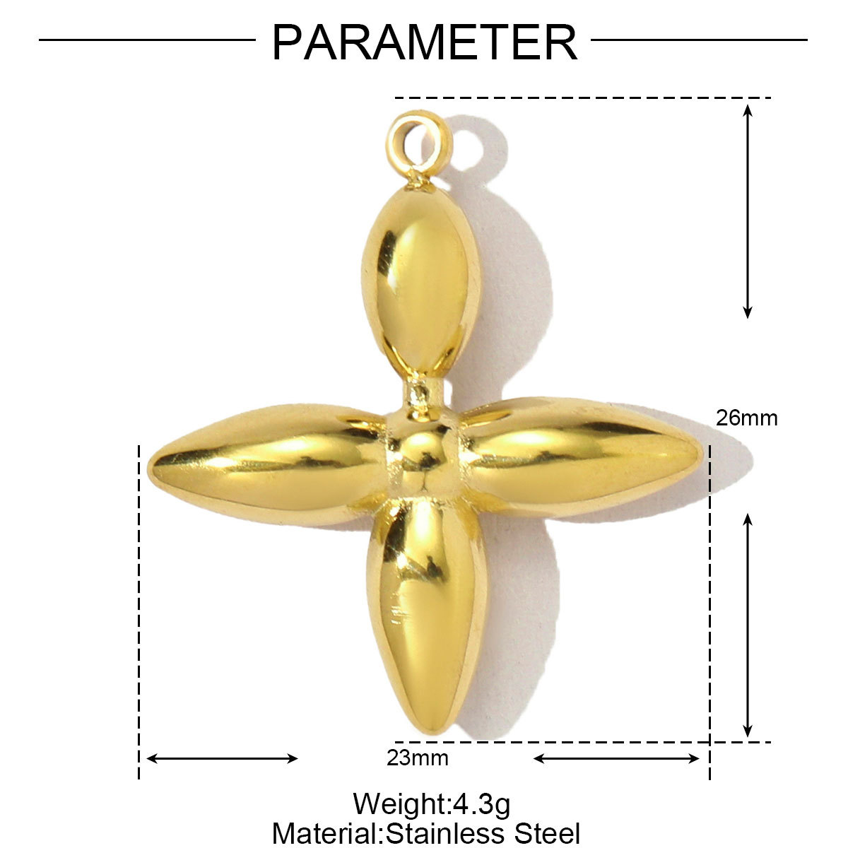 Enamel Heart Fishbone Flower Starfish Swallow Stainless Steel Charms