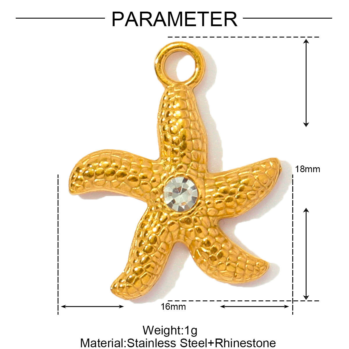 Enamel Love Flower Star Fishtail Stainless Steel Charms