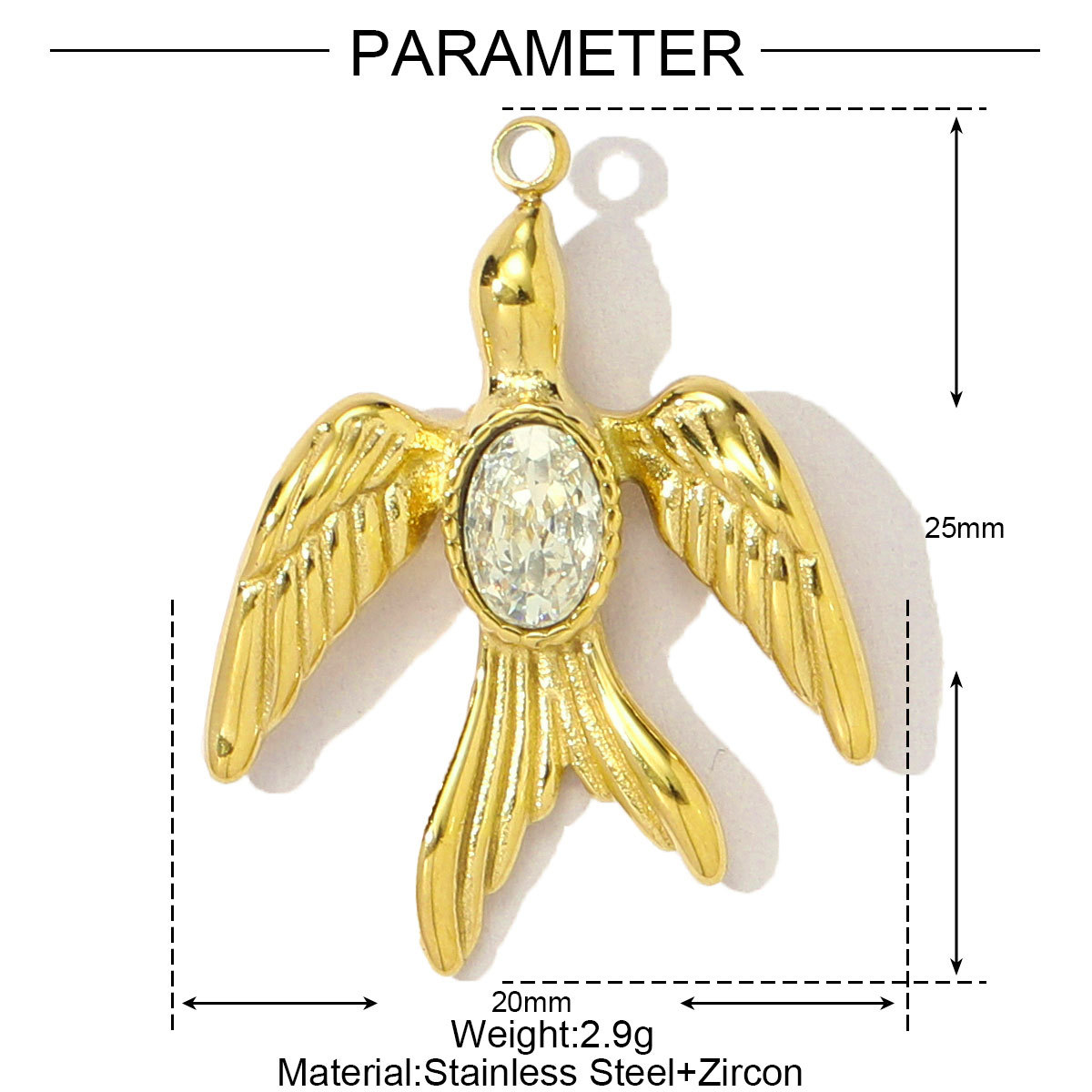 Enamel Heart Fishbone Flower Starfish Swallow Stainless Steel Charms