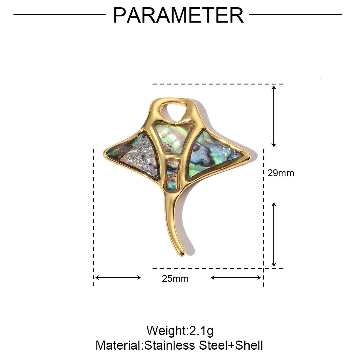 Shell Dragonfly Starfish Turtle Conch Stainless Steel Charms