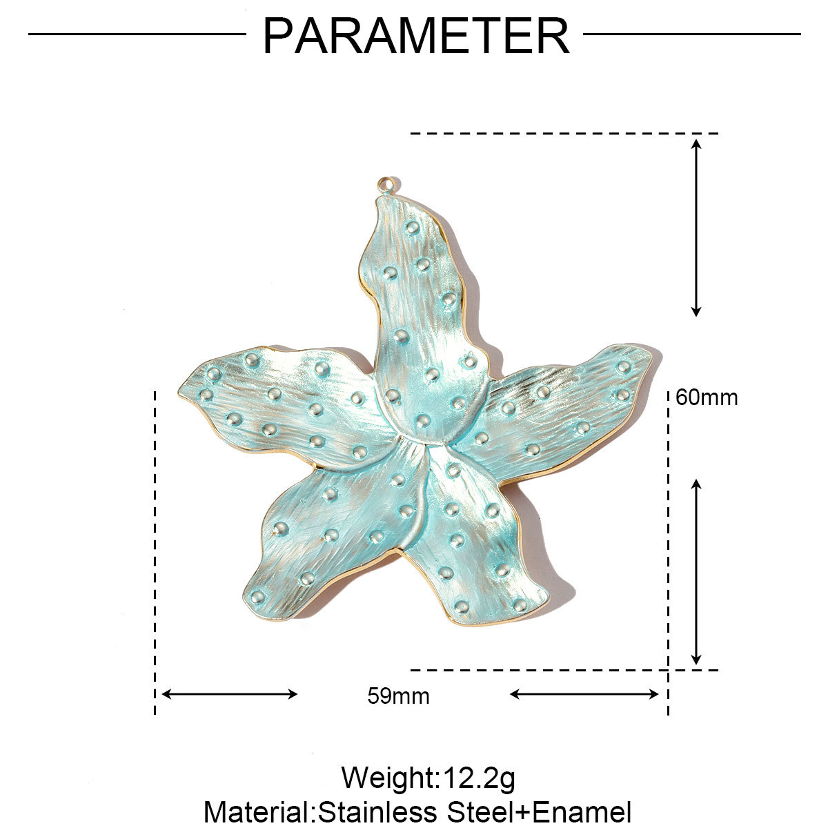 Enamel Flower Four-leaf Clover Stainless Steel Charms