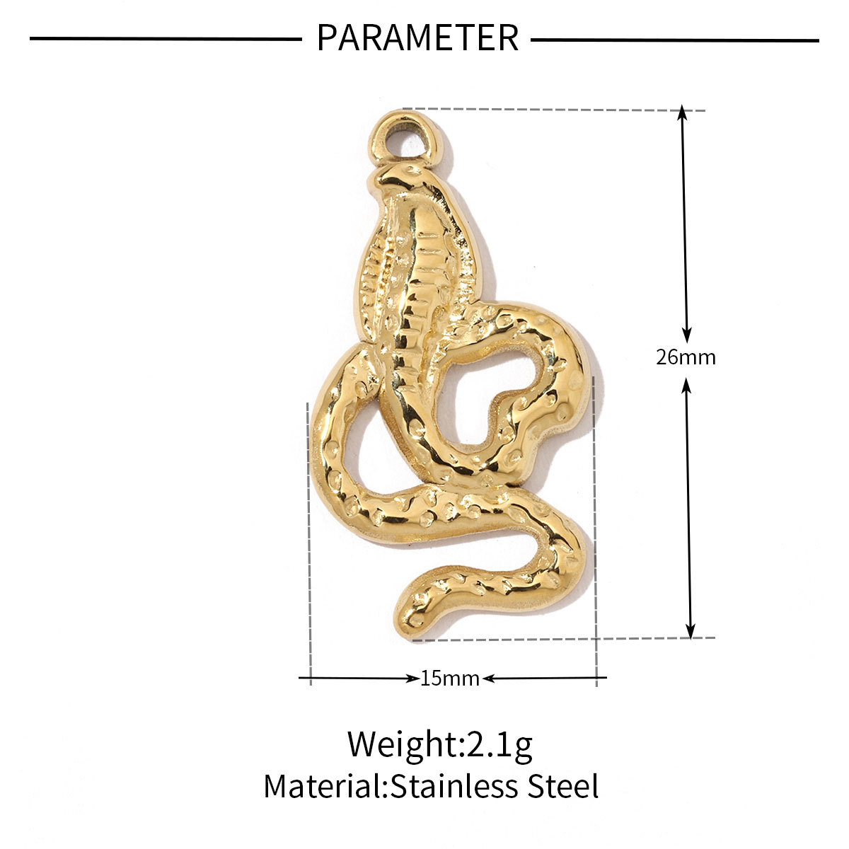 Dog Claw Snake Smiley Stainless Steel Charms