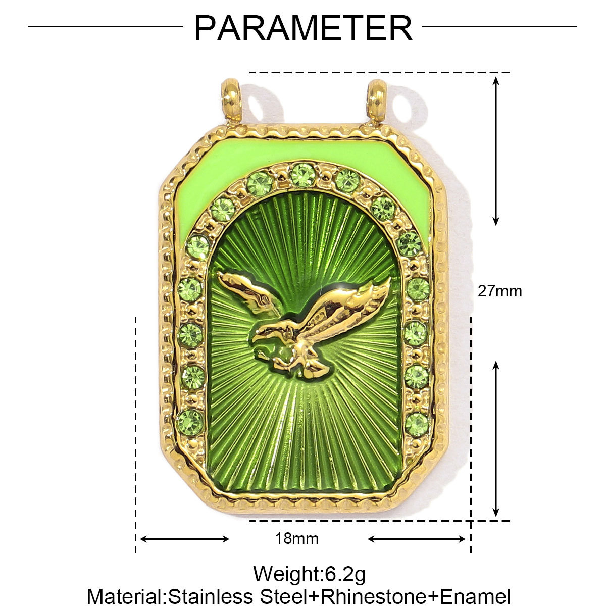 Tarot Devil's Eye Eagle Stainless Steel Charms