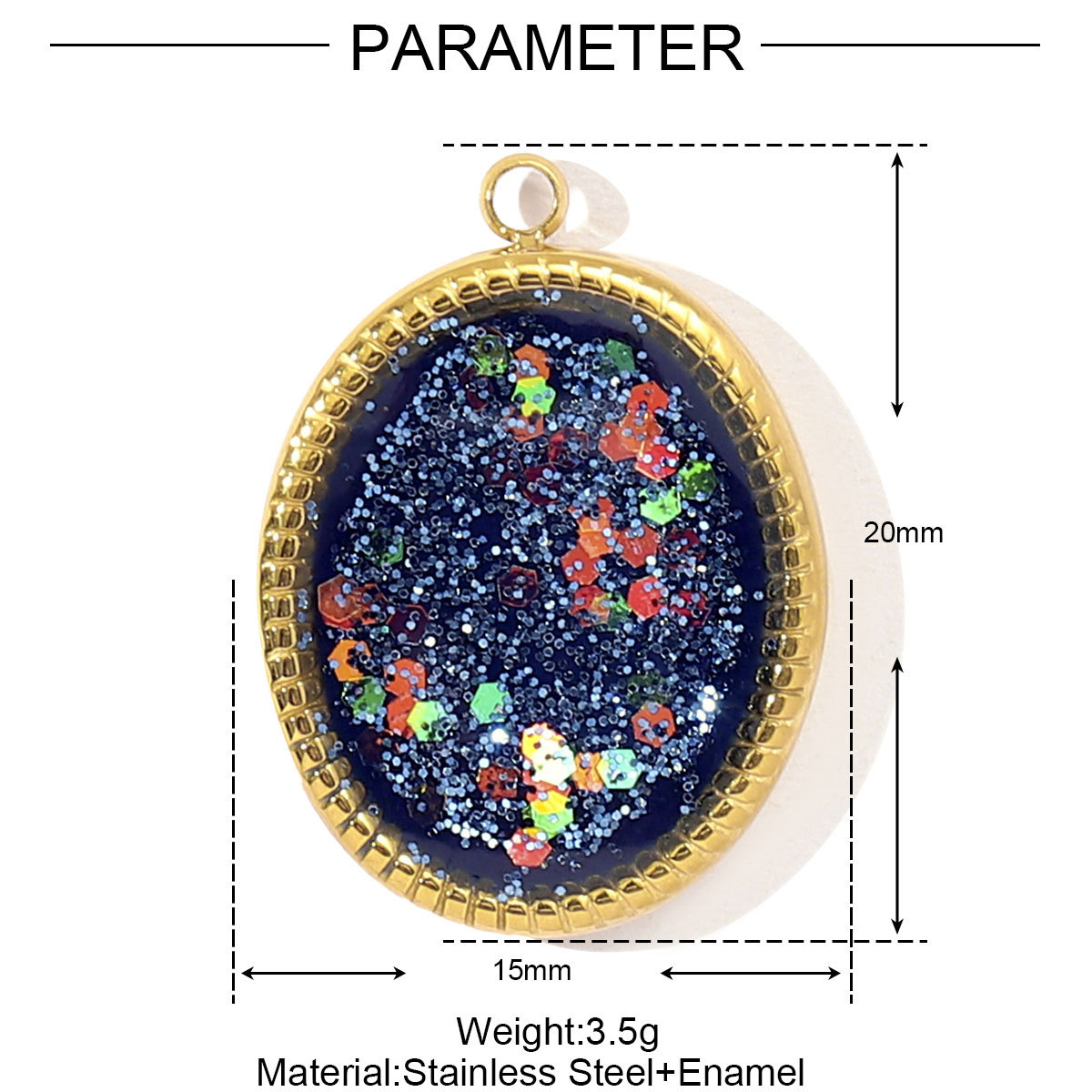 Enamel Sun Sunflower Tarot Stainless Steel Charms