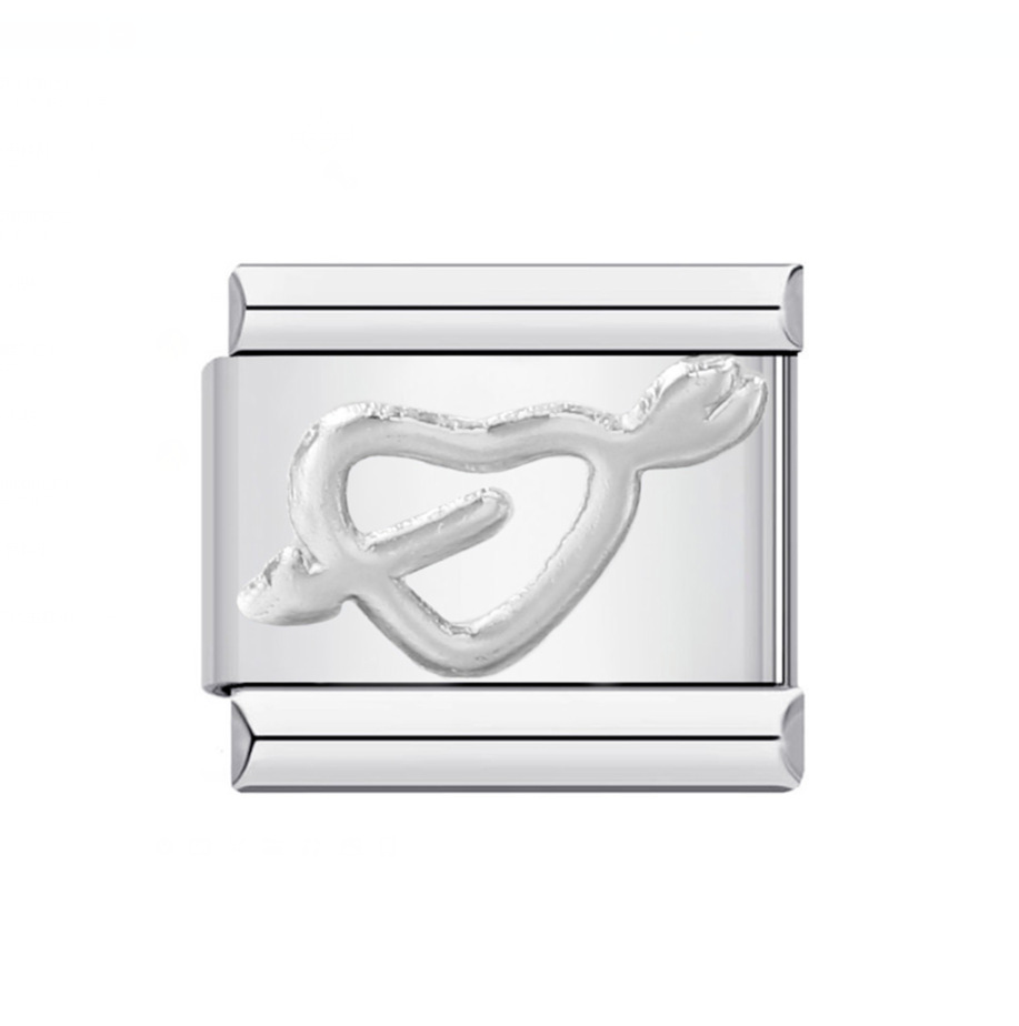 Love Heart DIY Enamel Italian Charms Bracelet