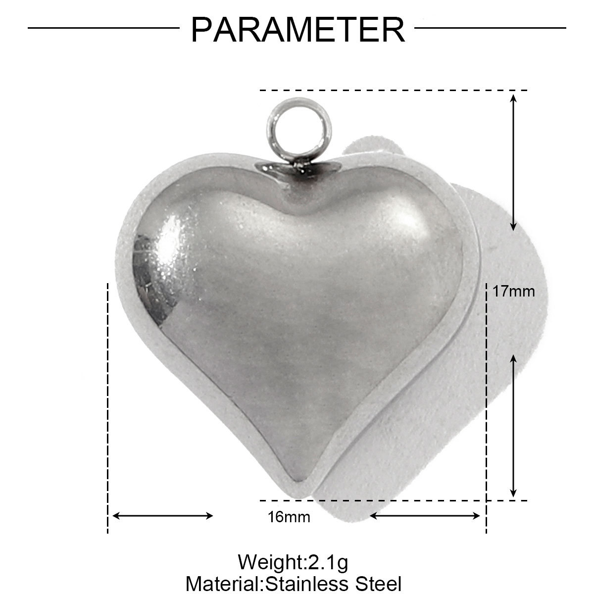 Pearl Flower Starfish Heart Stainless Steel Charms