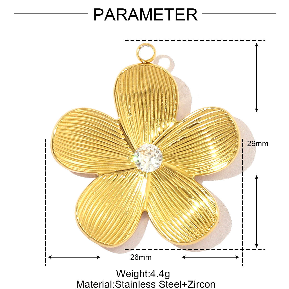 Pearl Flower Starfish Heart Stainless Steel Charms