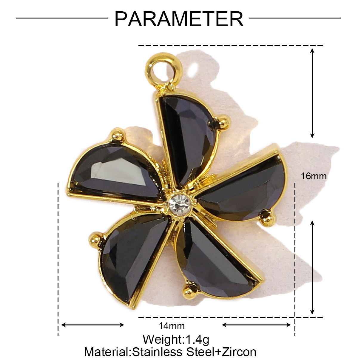 Heart Flower Butterfly Windmill Stainless Steel Charms