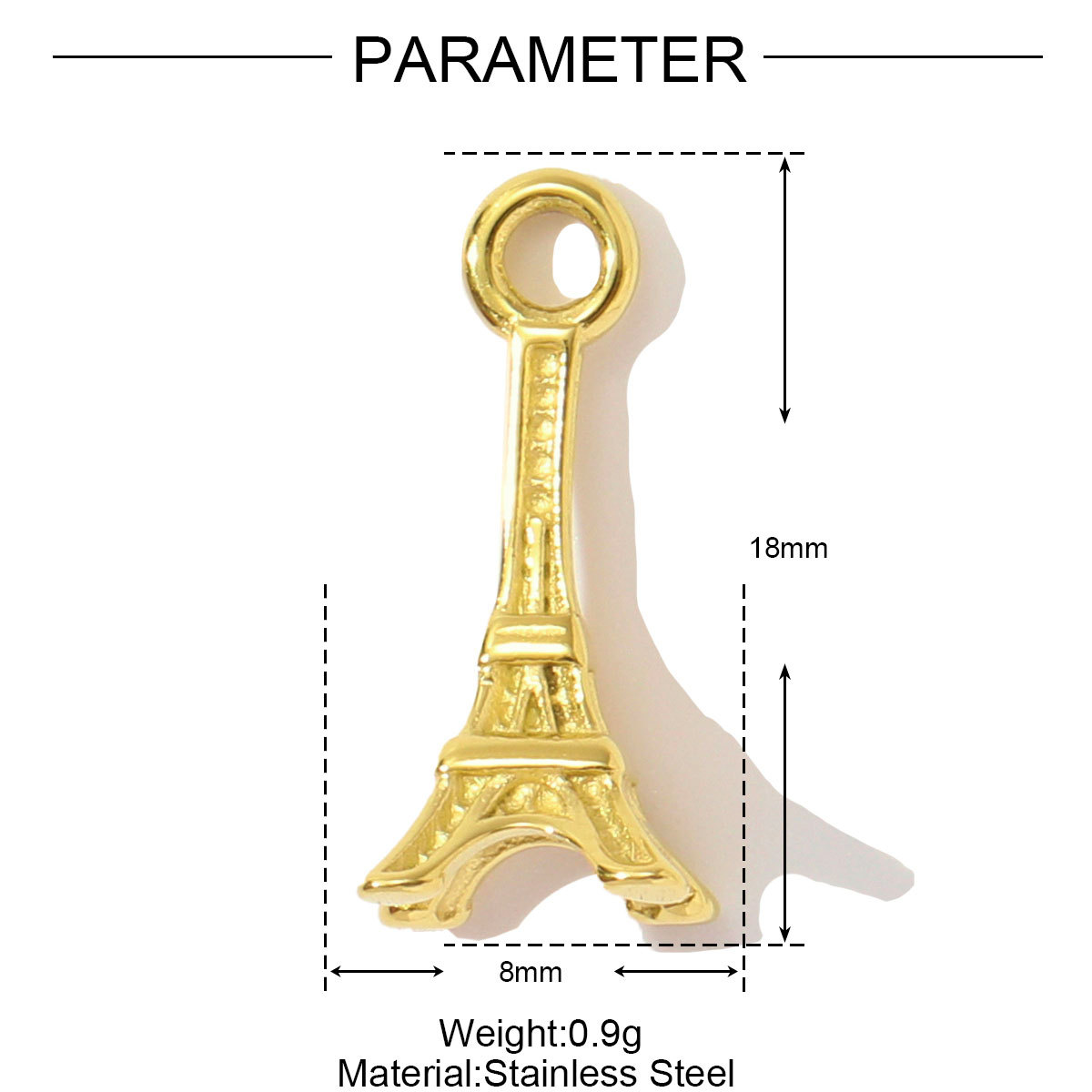 Enamel Violin Heart Candy Tower Stainless Steel Charms