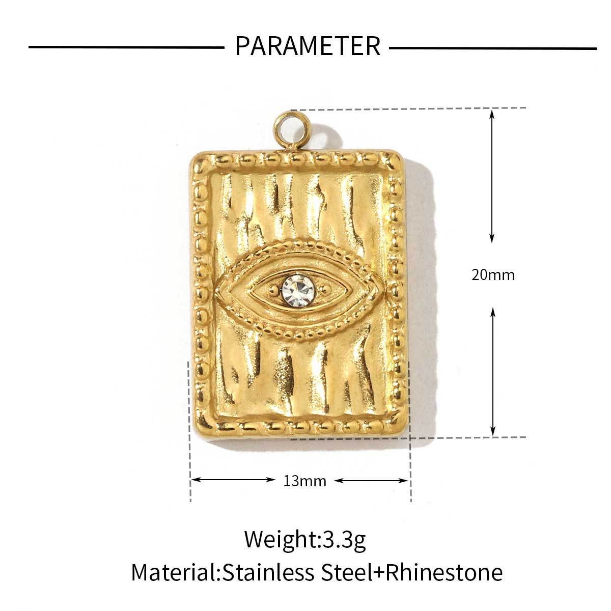 Sun Crescent Eye Stars Turtle Fish Stainless Steel Charms