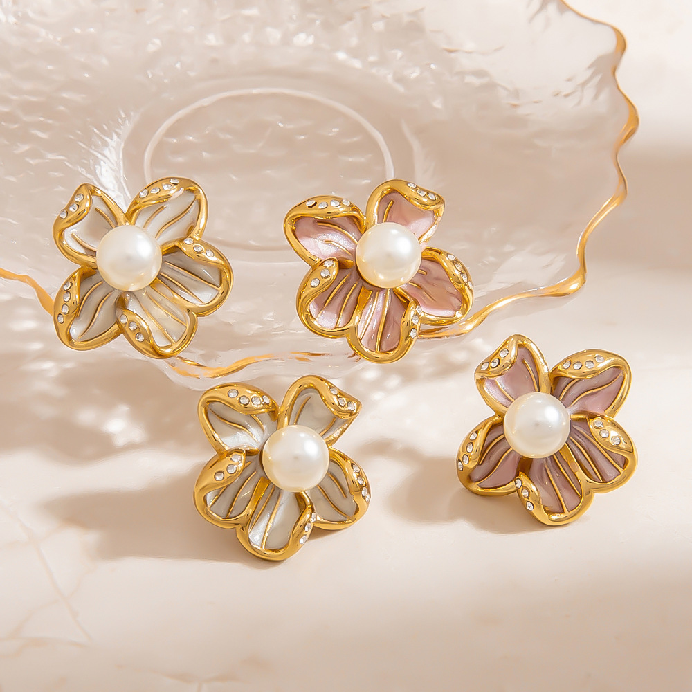 Pearl Flower Earrings