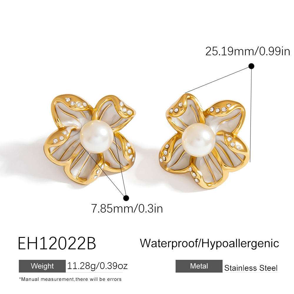 Pearl Flower Earrings