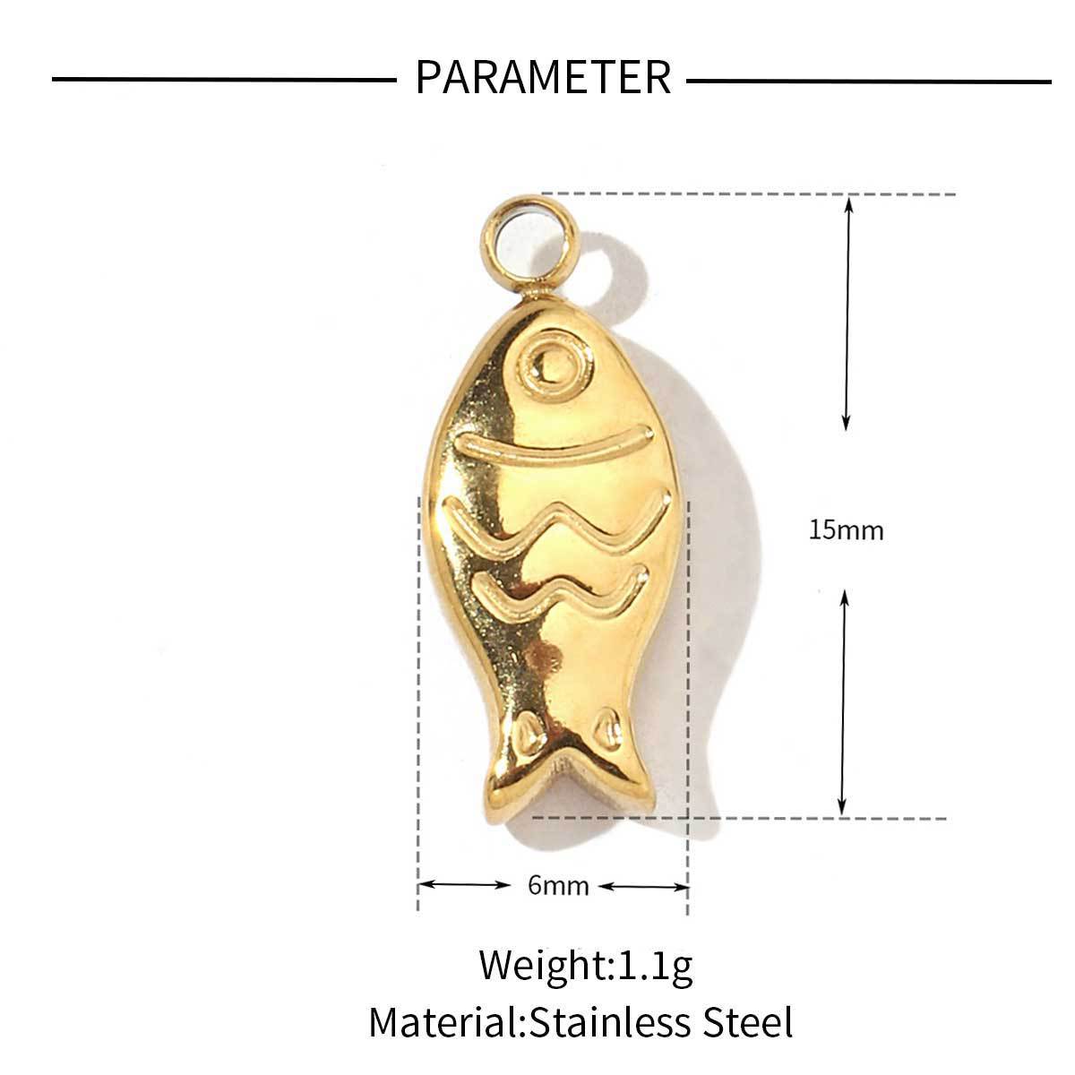 Sun Crescent Eye Stars Turtle Fish Stainless Steel Charms