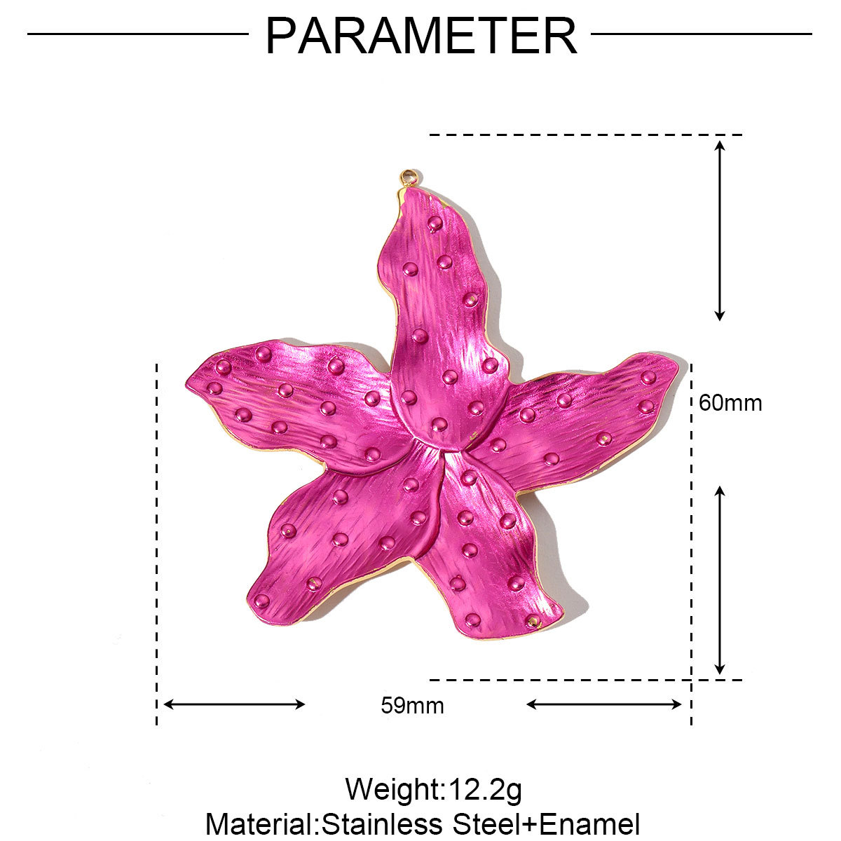 Enamel Flower Four-leaf Clover Stainless Steel Charms