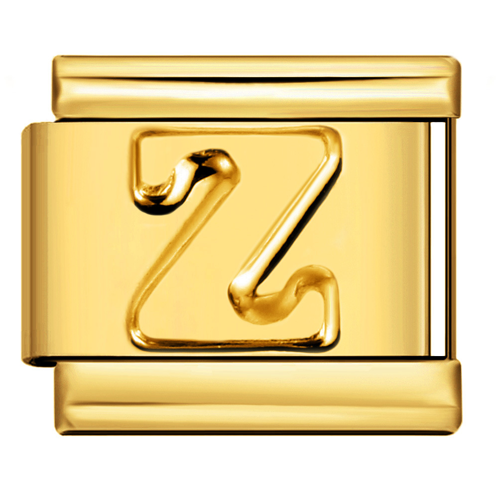 Gold Letter Italian Bracelet Stainless Steel DIY