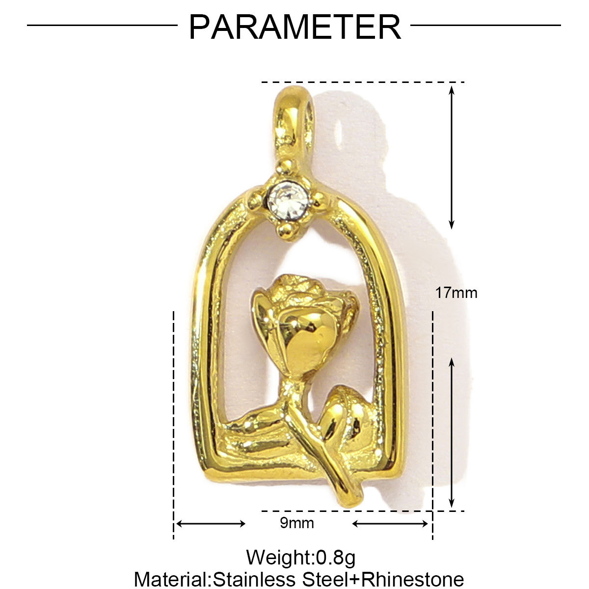 Heart Cherry Life Tree Flower Clover Stainless Steel Charms