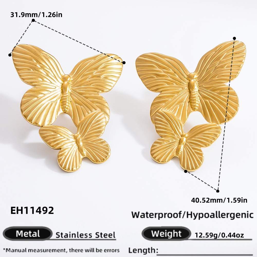 Flower Butterfly Earrings