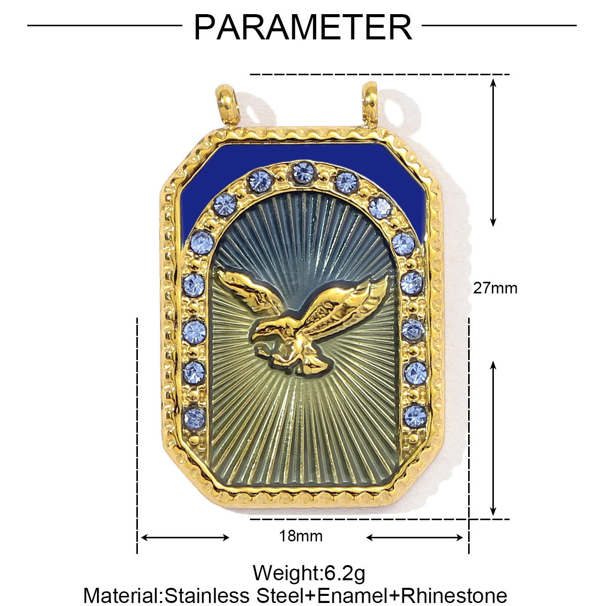 Tarot Devil's Eye Eagle Stainless Steel Charms