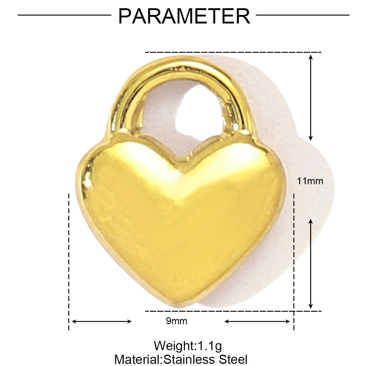 Heart Cherry Life Tree Flower Clover Stainless Steel Charms