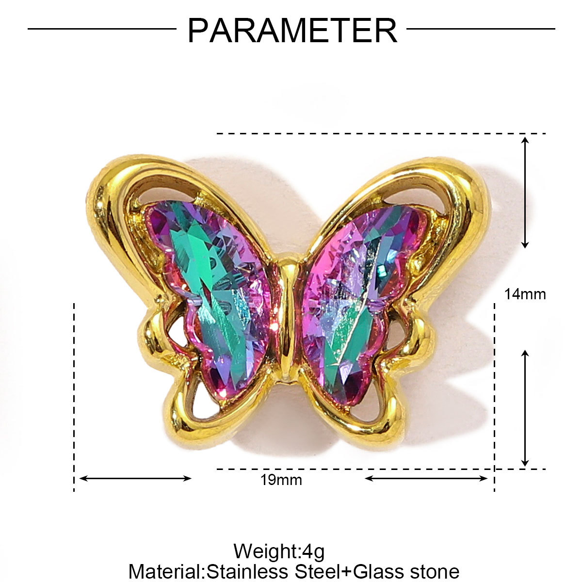 Heart Flower Butterfly Windmill Stainless Steel Charms