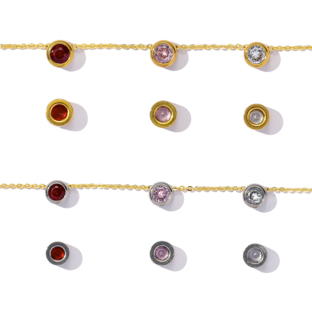 Crystal Stainless Steel Charms