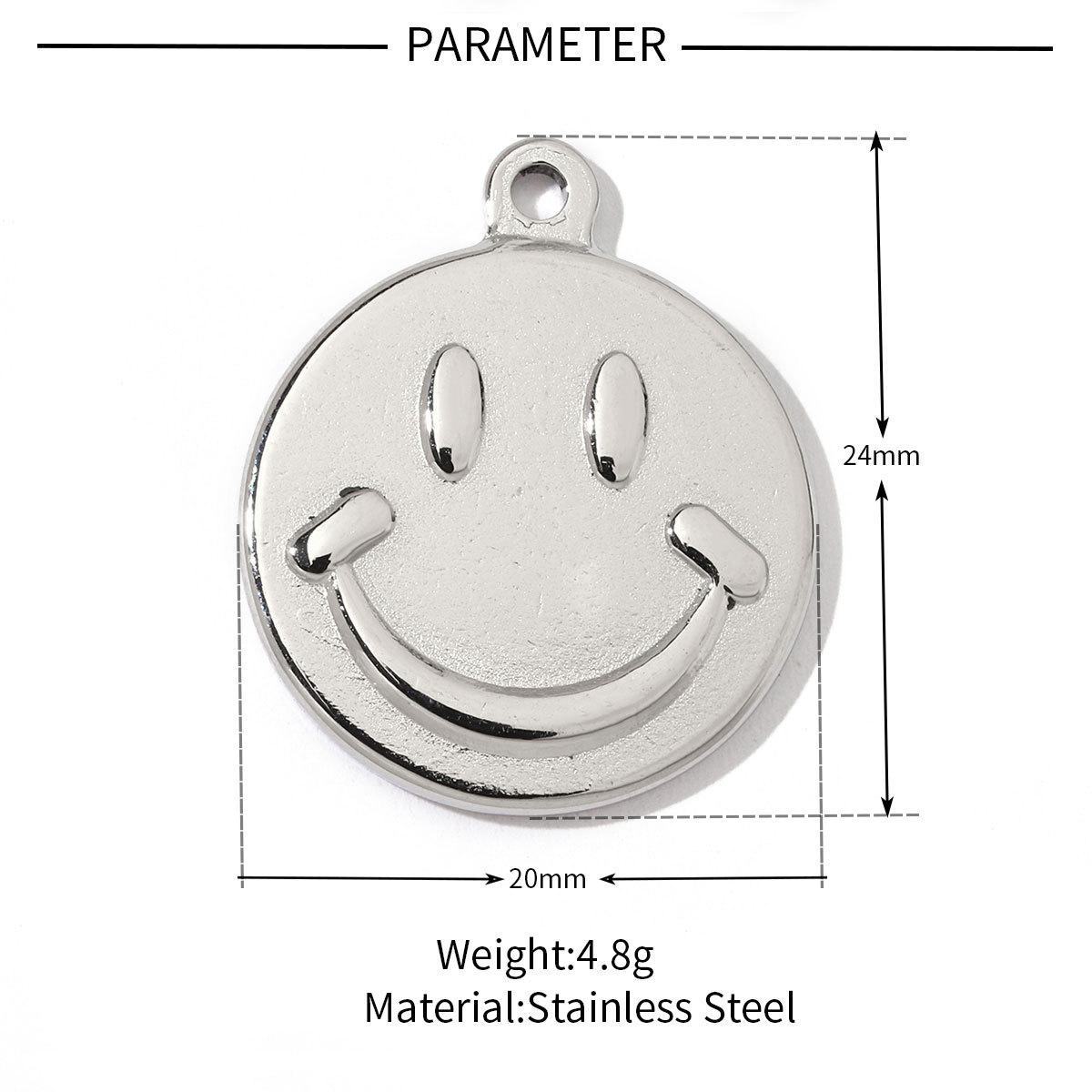 Dog Claw Snake Smiley Stainless Steel Charms