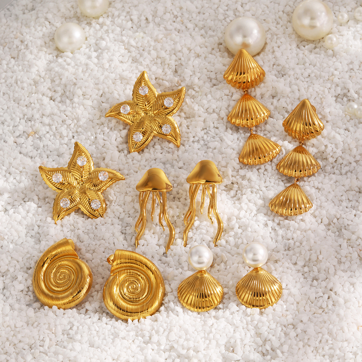 Stainless Steel Starfish Earrings