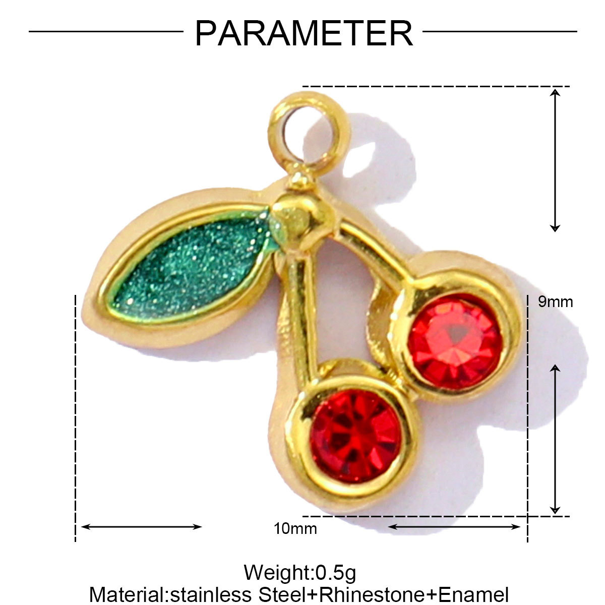 Love Key Camera Cherry Sun Money Stainless Steel Charms