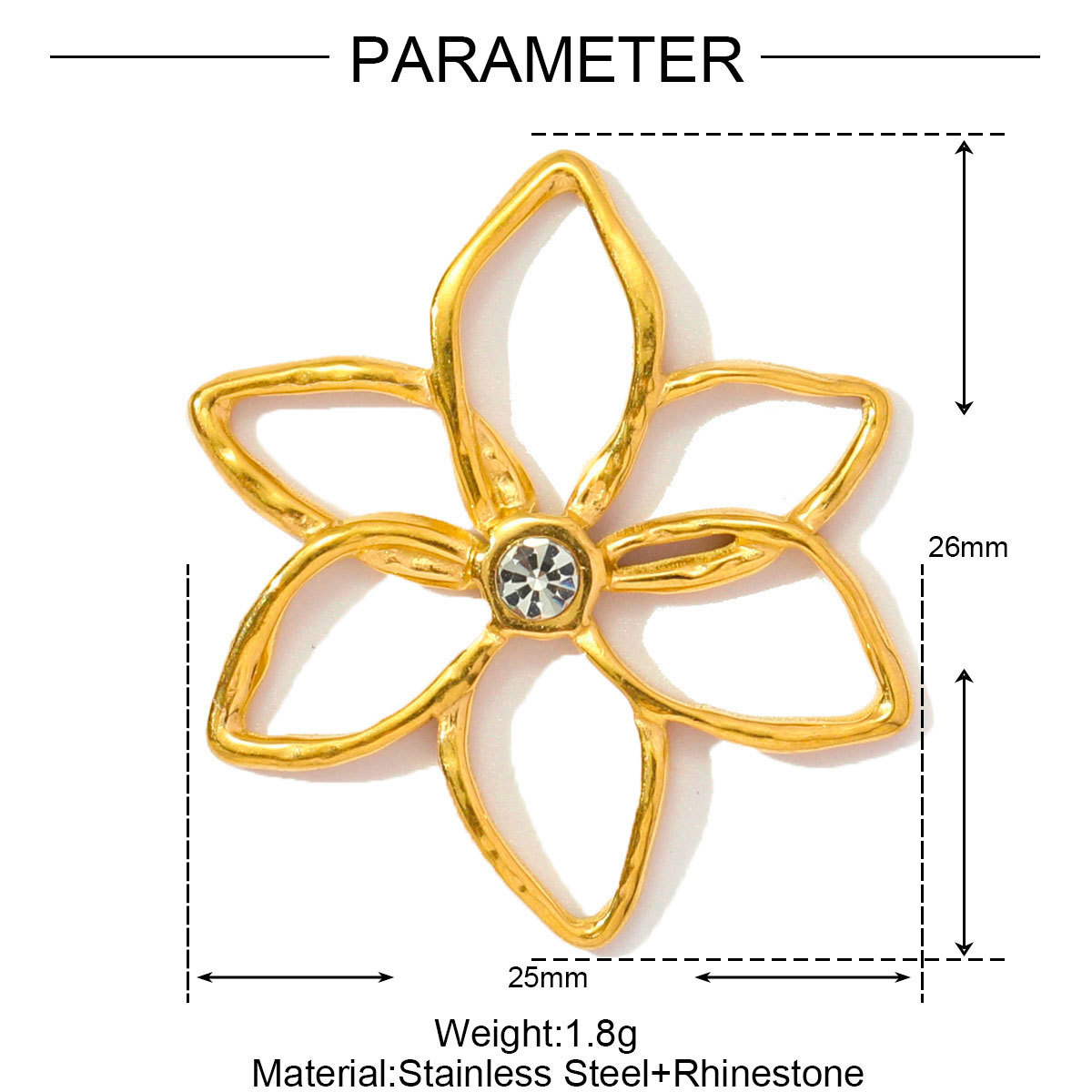 Enamel Love Flower Star Fishtail Stainless Steel Charms