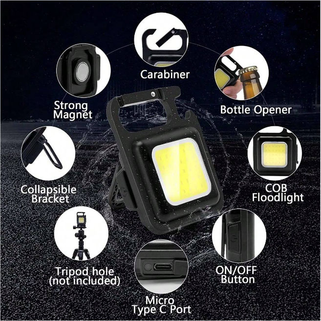 Multifunction Keychain Work Light