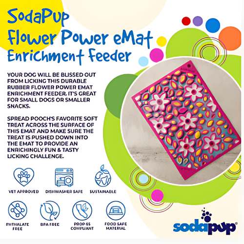 SodaPup Flower Power Design eMat - Pink