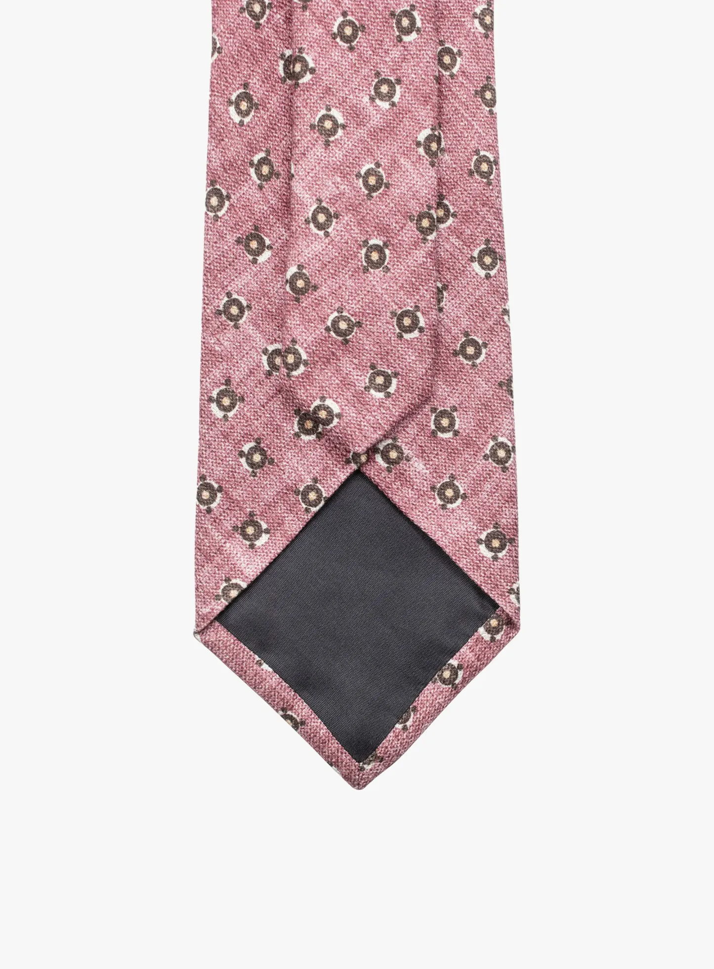 Bottinelli Italian Tie: Salmon with Olive Medallion