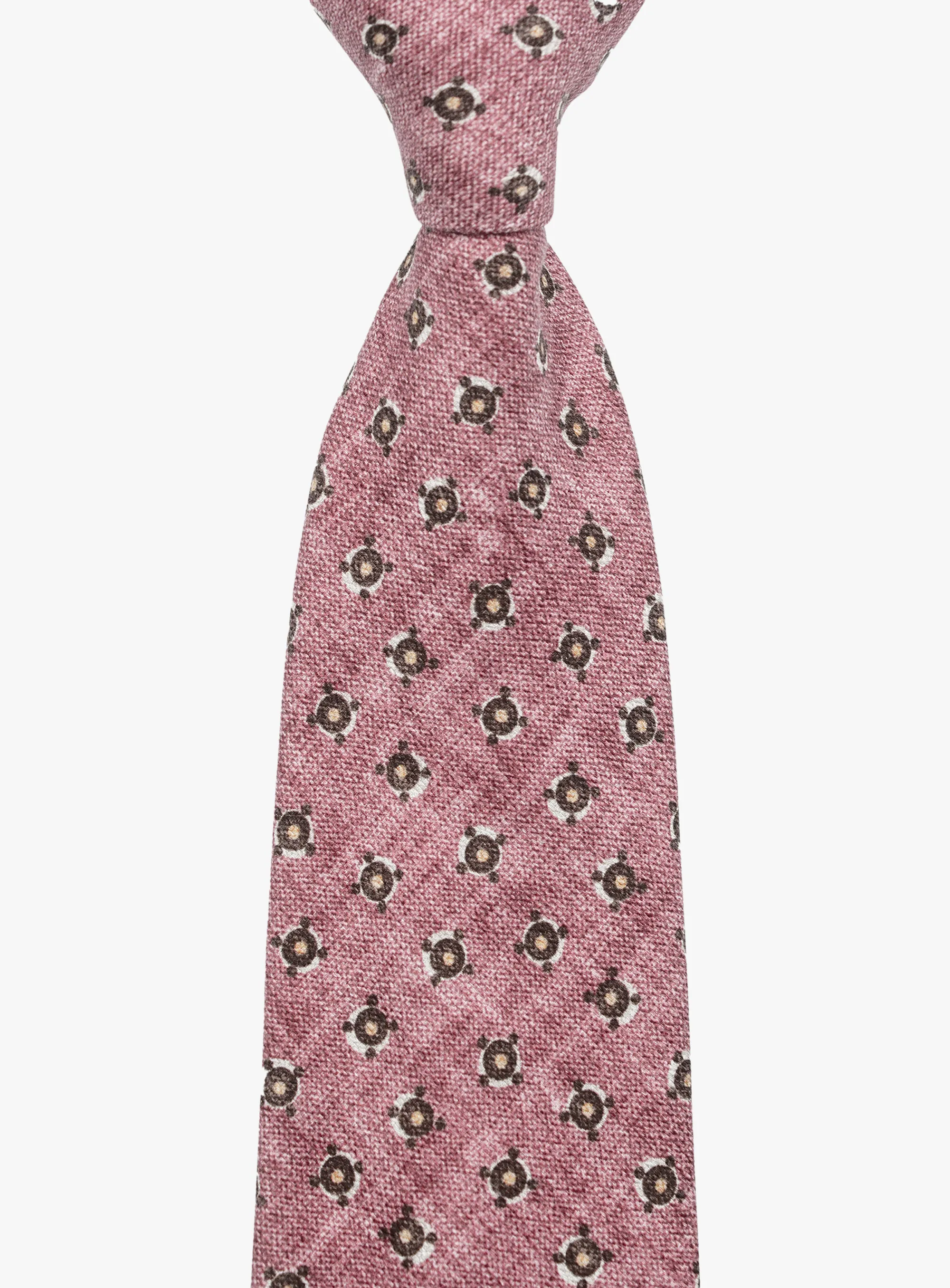 Bottinelli Italian Tie: Salmon with Olive Medallion