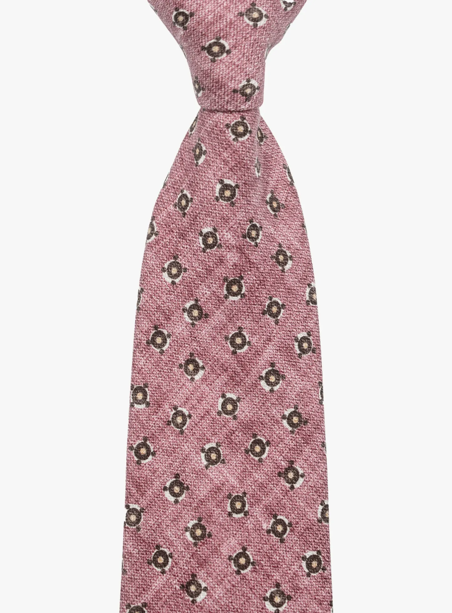 Bottinelli Italian Tie: Salmon with Olive Medallion