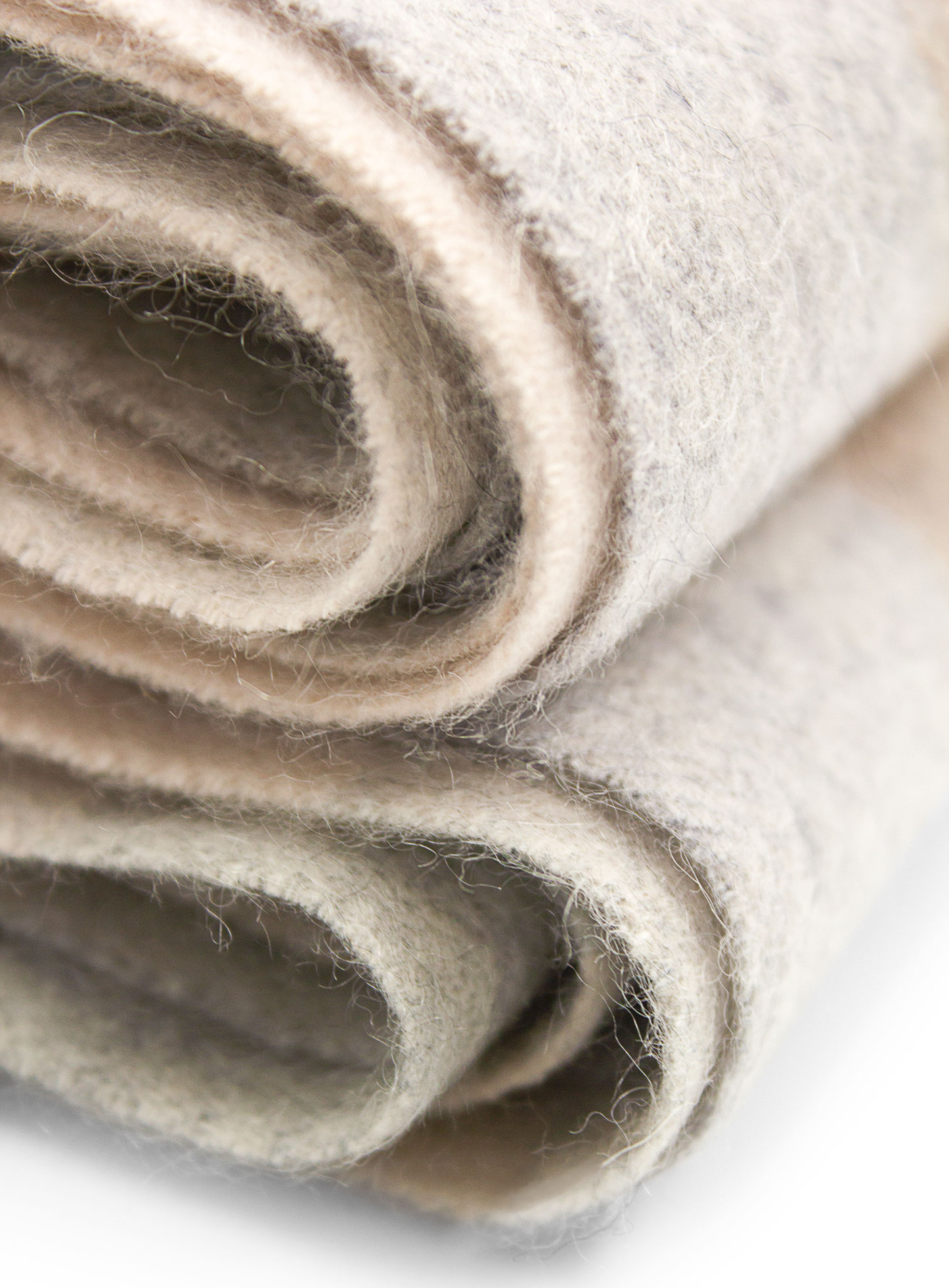 Tan & Grey Pure Wool Scarf