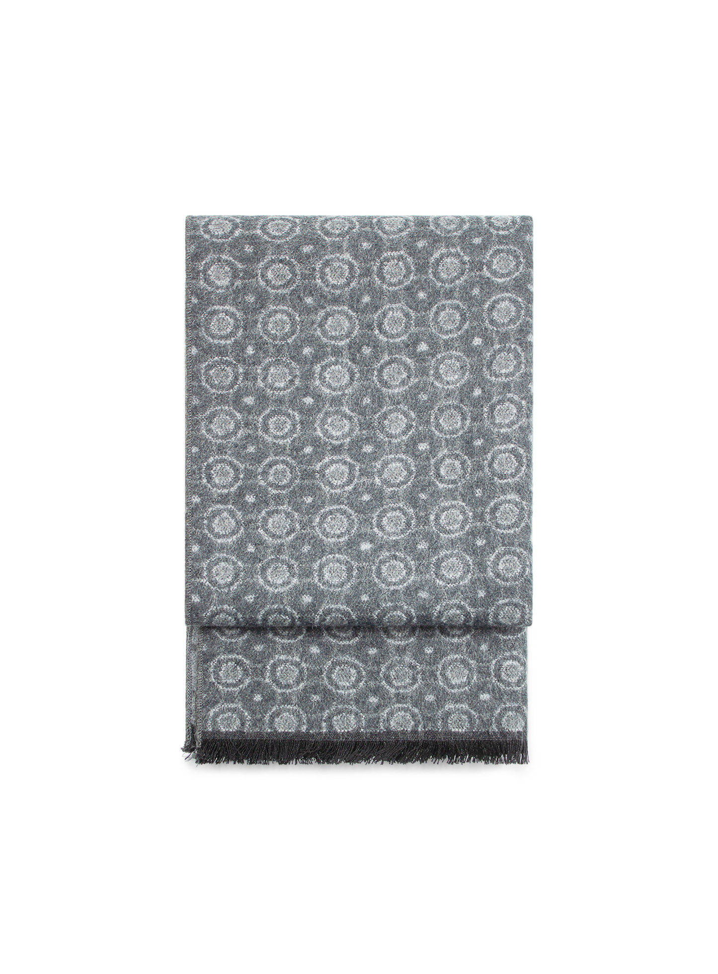 Grey Medallion Pure Silk Scarf