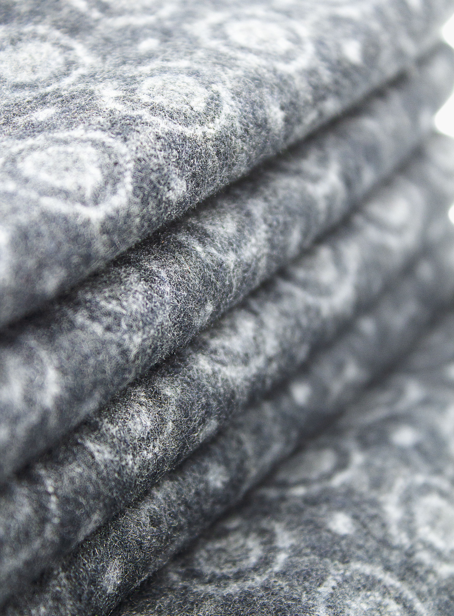 Grey Medallion Pure Silk Scarf