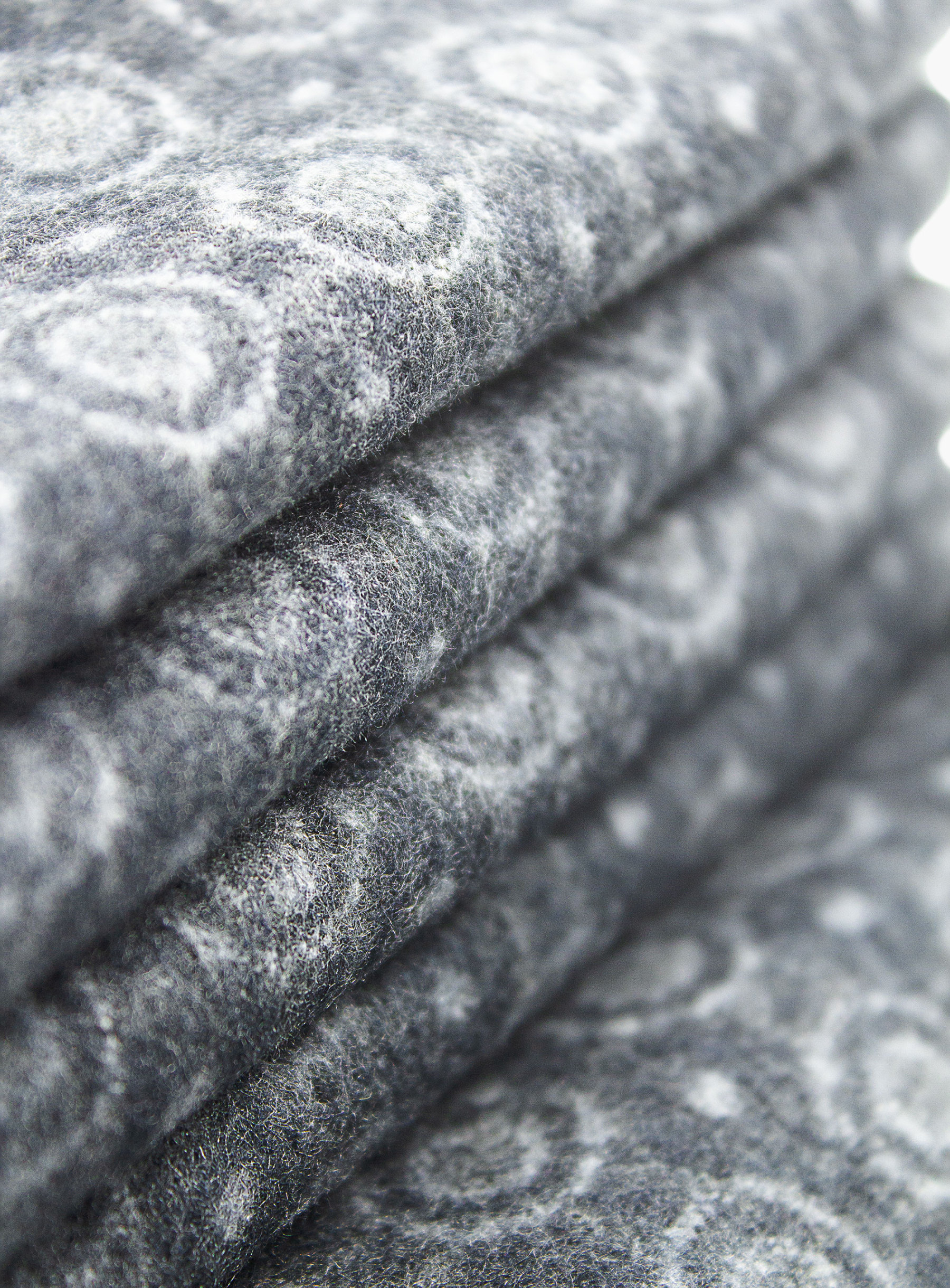 Grey Medallion Pure Silk Scarf