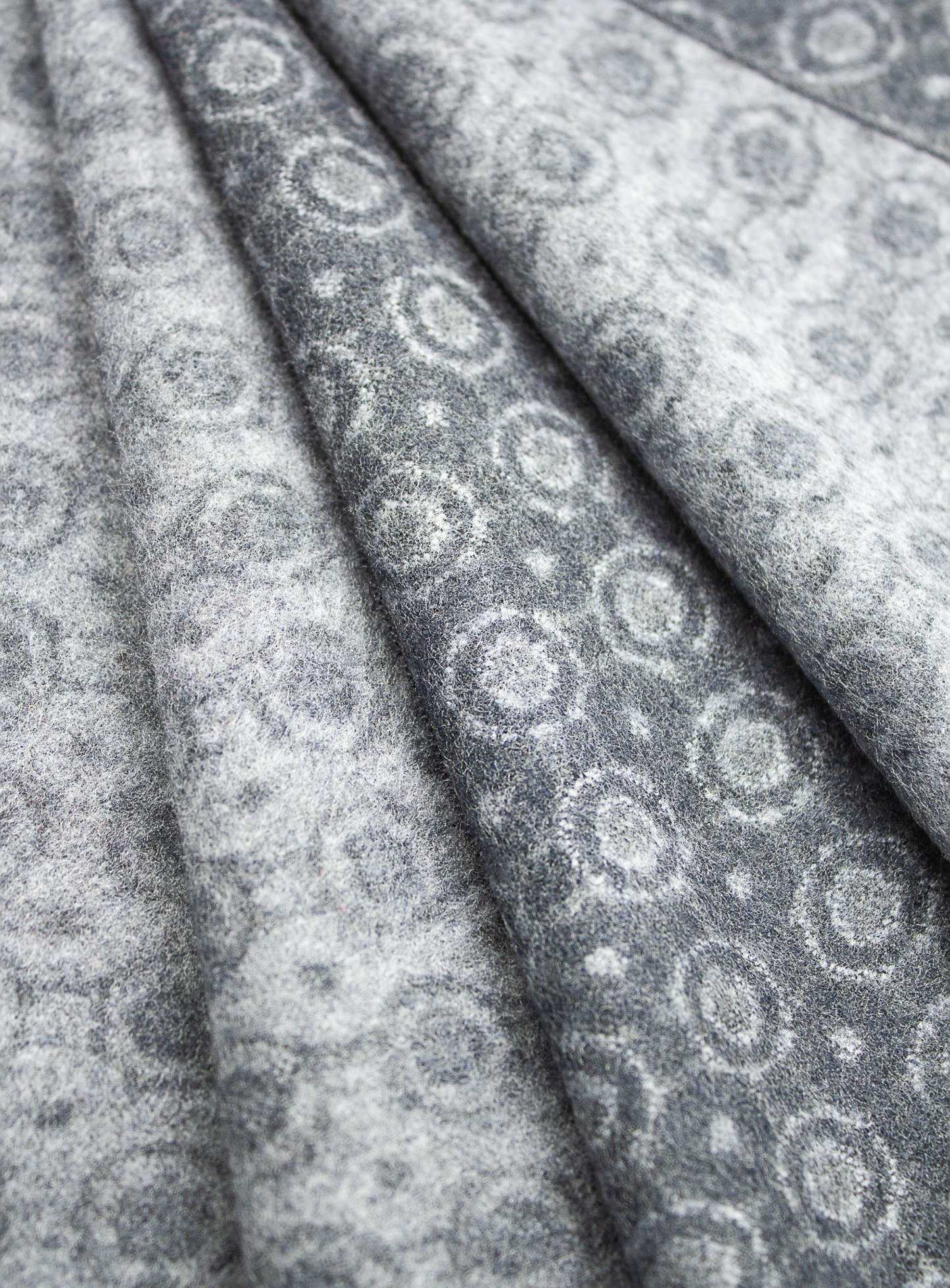 Grey Medallion Pure Silk Scarf