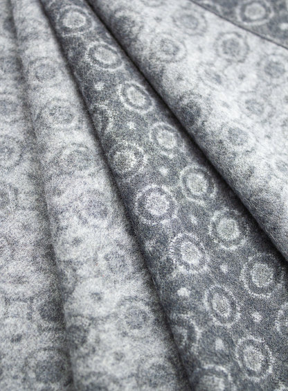 Grey Medallion Pure Silk Scarf