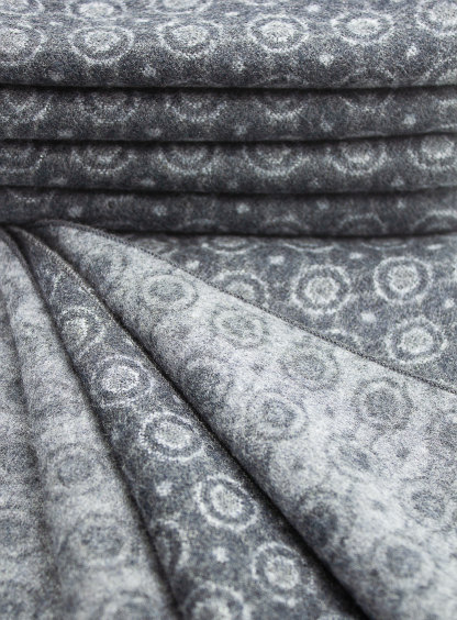 Grey Medallion Pure Silk Scarf