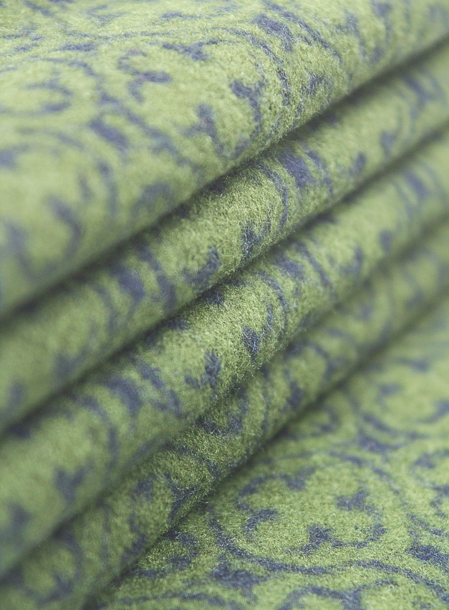 Navy & Green Medallion Pure Silk Scarf