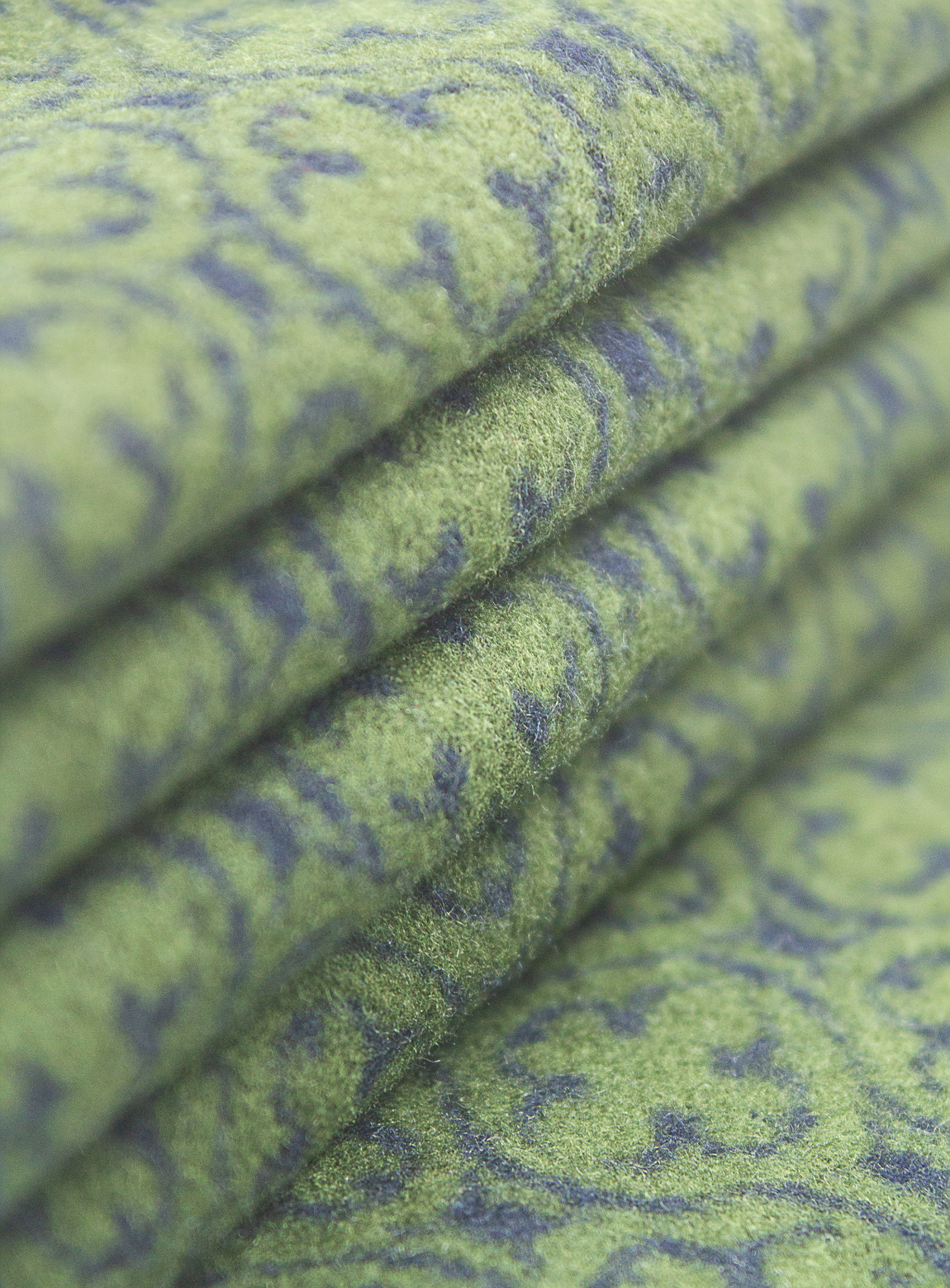 Navy & Green Medallion Pure Silk Scarf