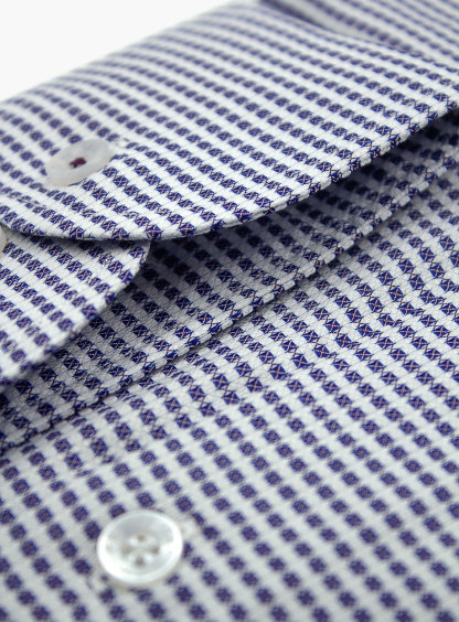 Milan Grape Dobby Grid Dot Shirt