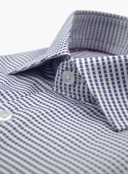 Milan Grape Dobby Grid Dot Shirt